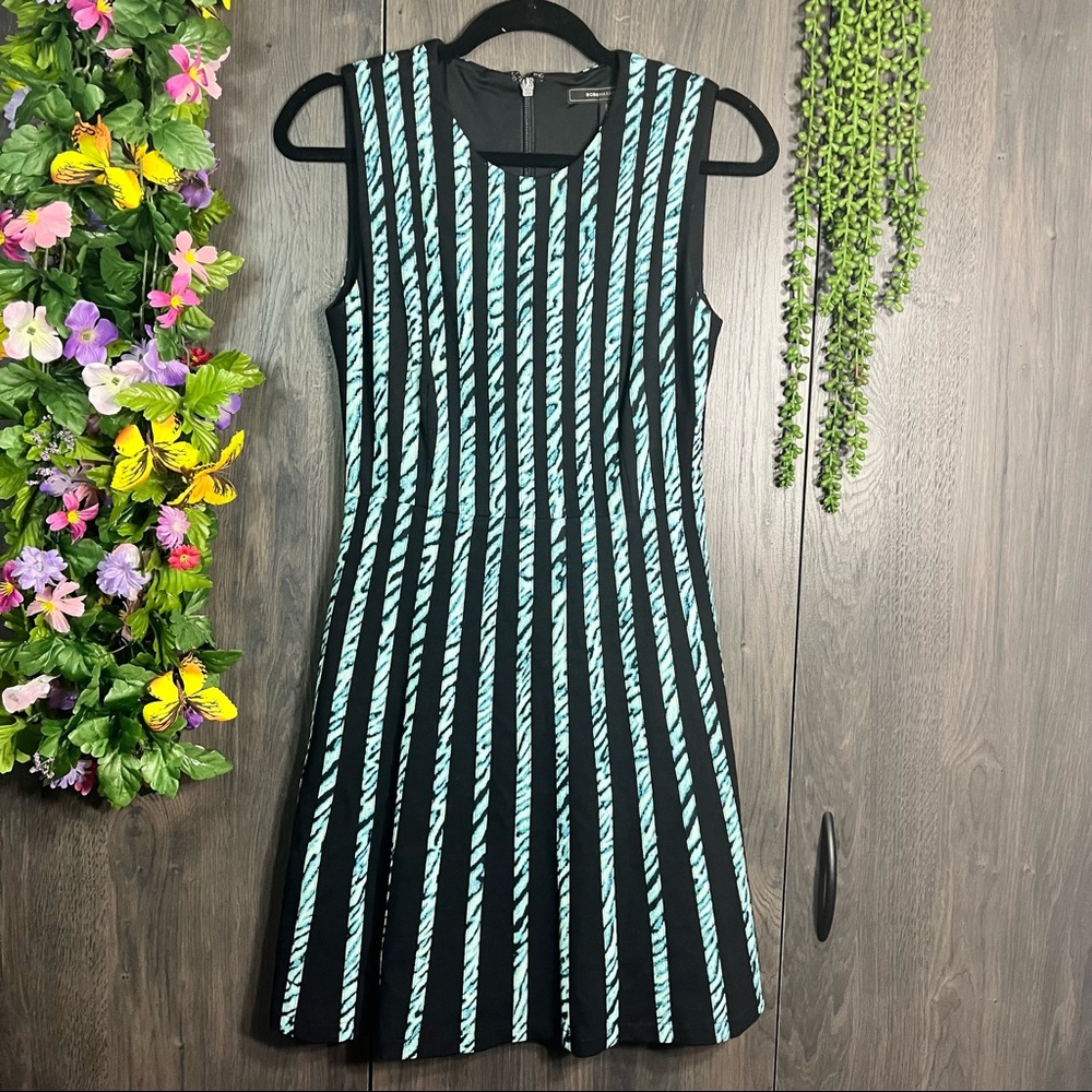 °BCBGMaxAzria Sleeveless Stripped Fit & Flare Dress Size XS - Picture 5 of 16